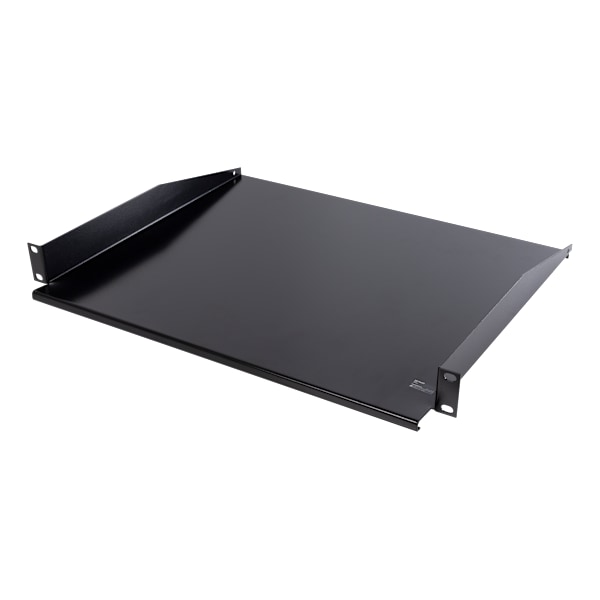 19" fixed shelf, 1U, 381mm deep, max 8kg, black