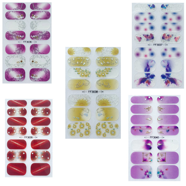 5-pack Nail Art Stickers