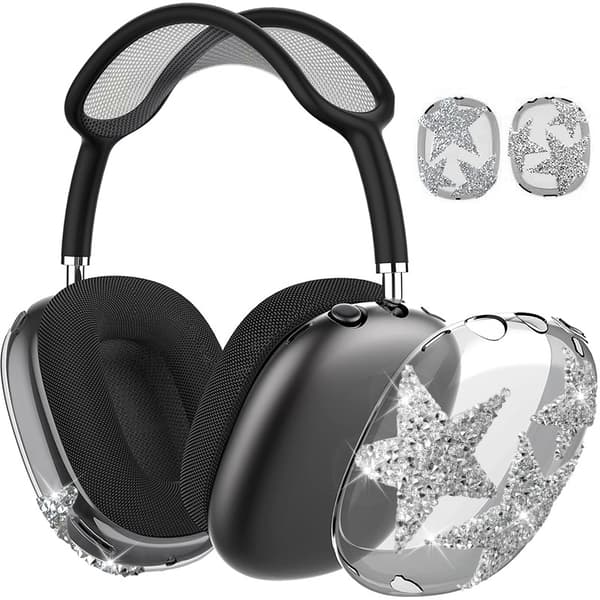 AirPods Max Skyddsfodral - Diamantstjärndesign Black Black