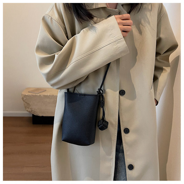 Chic Mini Crossbody telefonväska för kvinnor Svart