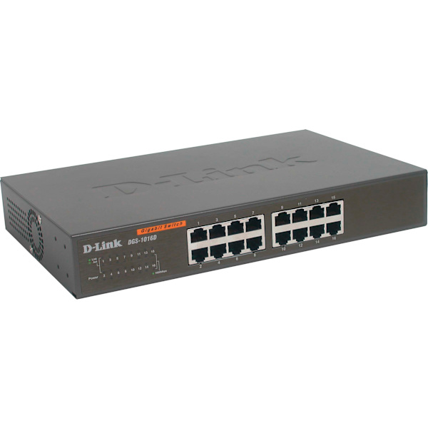 Switch, 16x10/100/1000Mbps, RJ45