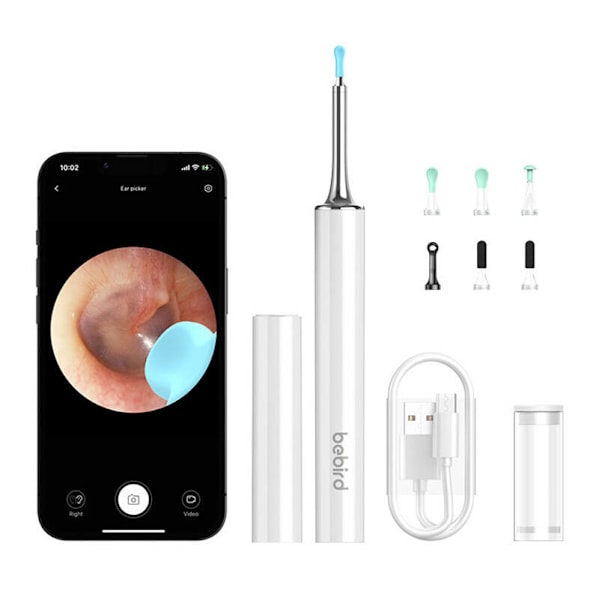 Smart Visual Ear-Clean Rod Bebird T15 vit