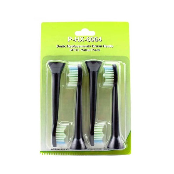 INF Udskiftningsbørstehoveder 4-pak Philips HX6064 Sort