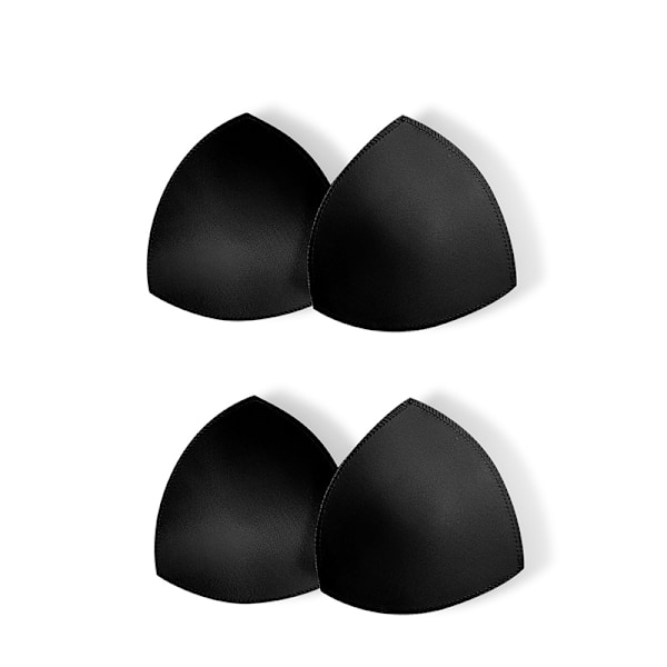 YZ007 Triangle Sponge Bra Pads, Sort, One Size (2 Par)