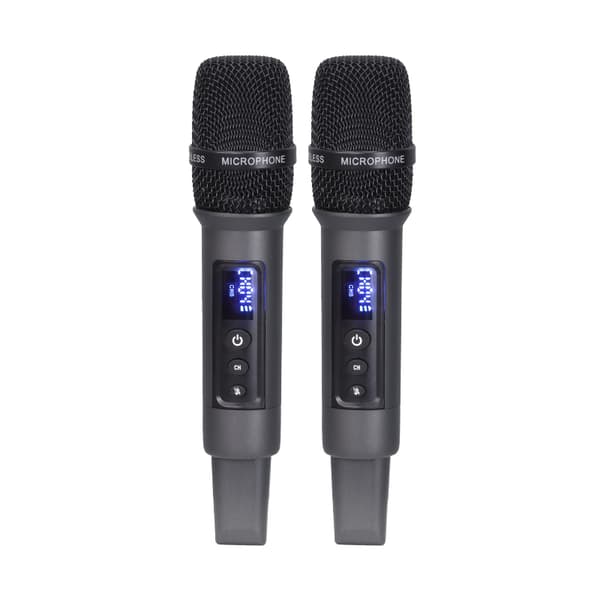 Trådlöst mikrofonset med DSP Anti-Howling-teknik Black Black
