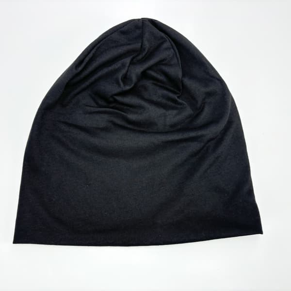 Tynd Slouchy Beanie Hat til forår/sommer Black Black