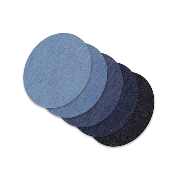 Iron-on Denim Patches, Broderede Patches Oval