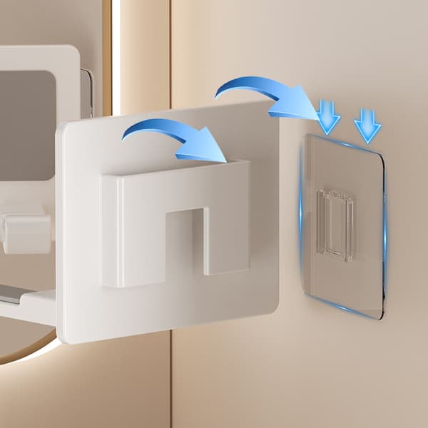 Selvklæbende hårtørrerholder - minimalistisk design White White