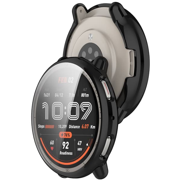 Elektroplettet TPU-etui til Huami Amazfit Active2 Black Black