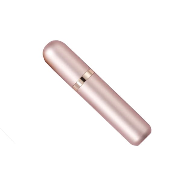 Påfyllbar parfymatomiserare roséguld 5ml med glasfoder, bottenpåfyllning och nano-spray, läcksäker resesprayflaska som ryms i ficka