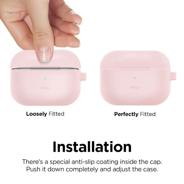 ELAGO Skyddsväska för Airpod Pro med Hängare Rosa