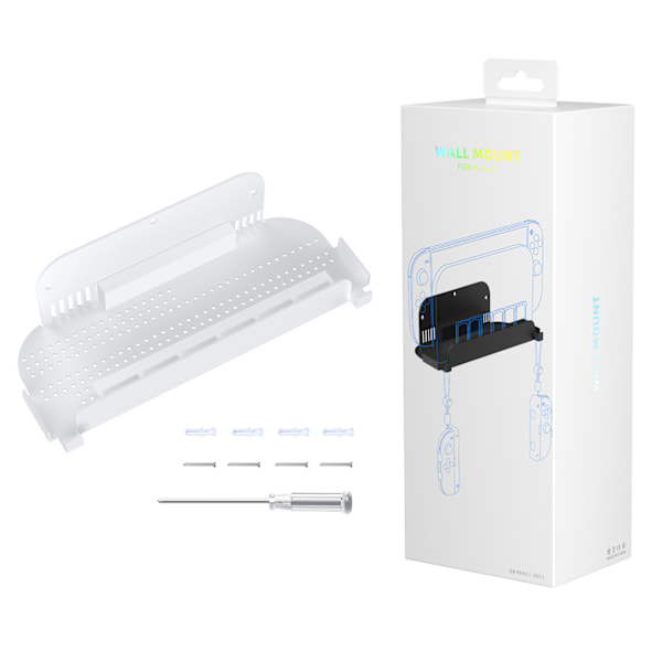 Switch2 Konsol Väggfäste med Spelförvaring White White