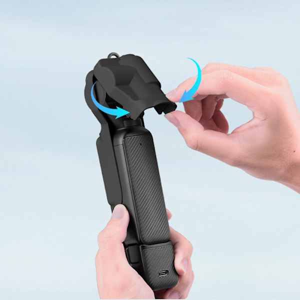 Suojakansi koukulla Pocket 3 -objektiiville Black Black