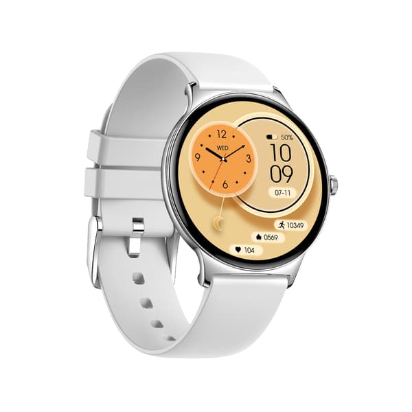 Multifunktionelt smartwatch med Bluetooth-opkald og sundhedsovervågning Sølv