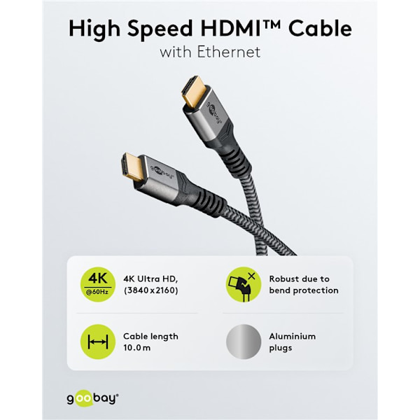 Højhastigheds HDMI™-kabel med Ethernet