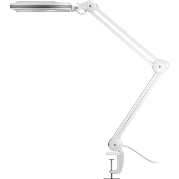 LED-förstoringslampa med klämma, 8 W, vit