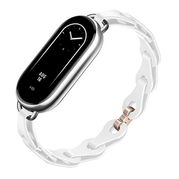 Silikoniranneke Xiaomi Band 8/9:lle White White