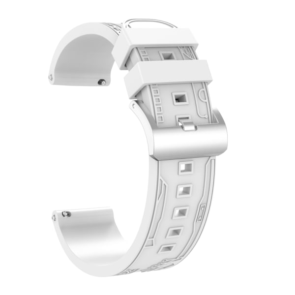 20 mm silikon klockarmband till Samsung Germin Huawei Vit