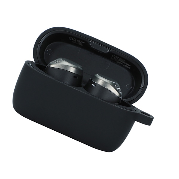 Skyddande Jabra Elite 75T Fodral med Nyckelring - Mjukt Stötsäkert Skydd Svart