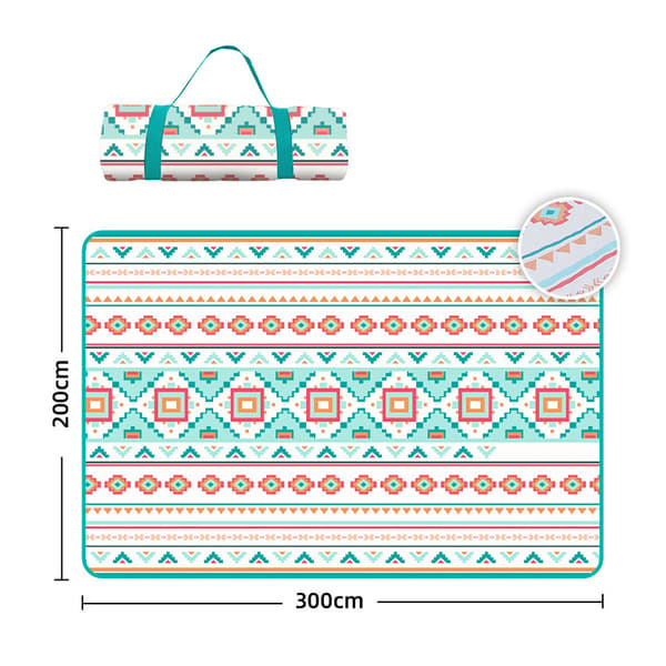 Suuri ultraäänipiknikpeitto - 2x3m ulkokäyttöön