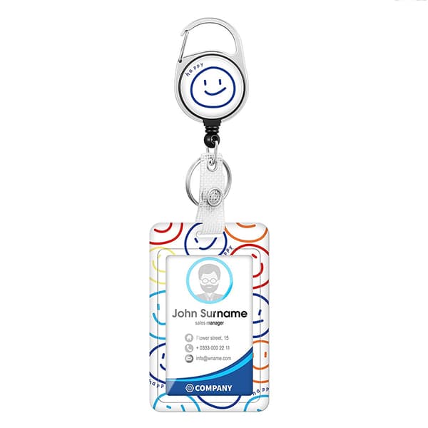 Dovendyr-ID-kortholder med indtrækkelig badgespole Model 11