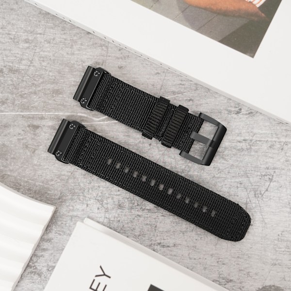 Nylon Flätat Snabbfäste Klockarmband för Garmin 22 mm