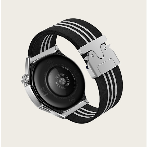 22mm Vävd Klockarmband i Nylon för Huawei GT5/Watch 3/4 Pro Svart