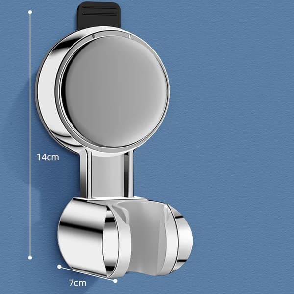 Opgraderet brusehovedholder med sugekop Silver Silver