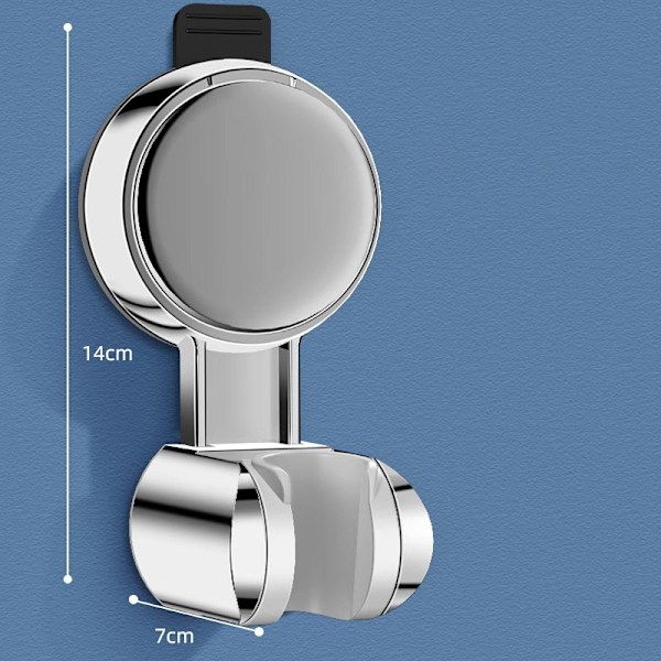 Uppgraderad duschhuvudhållare med sugpropp Silver Silver
