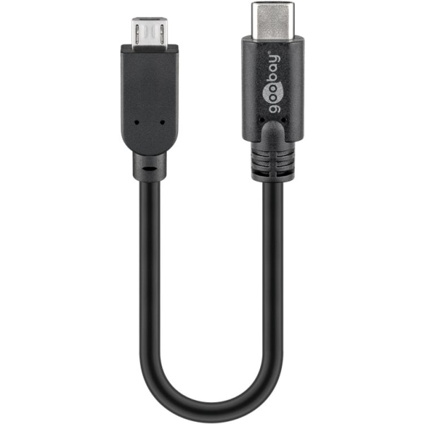 Goobay USB 2.0 kabel USB-C™ till Micro-B, svart
