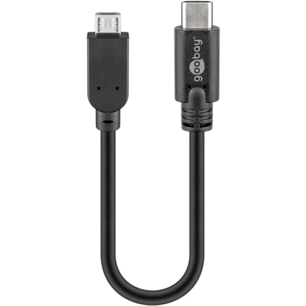 USB 2.0 kabel USB-C™ till Micro-B, svart