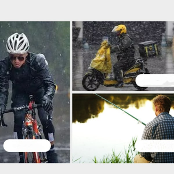 Vattentät cykelregnjacka med reflexer för utomhusaktiviteter Grå L