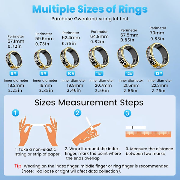 Smart Ring: Din ultimative sundheds- og fitnesstracker Guld 10