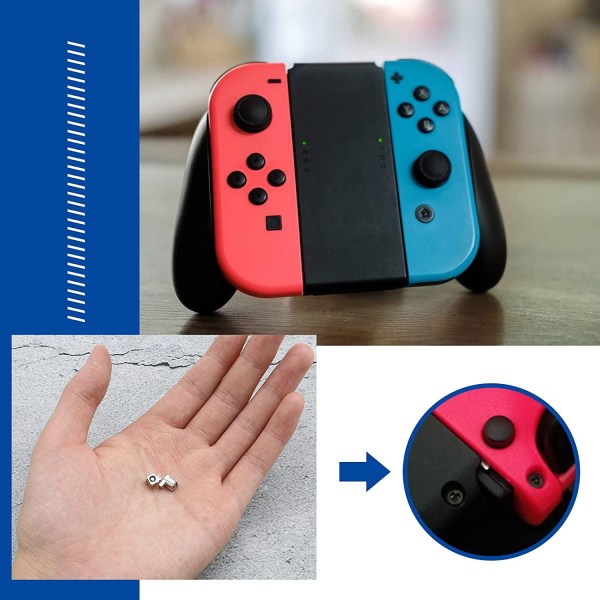 Vänster Höger Slider Spänne Byte av fäste för Nintendo Switch Joy-Con Svart