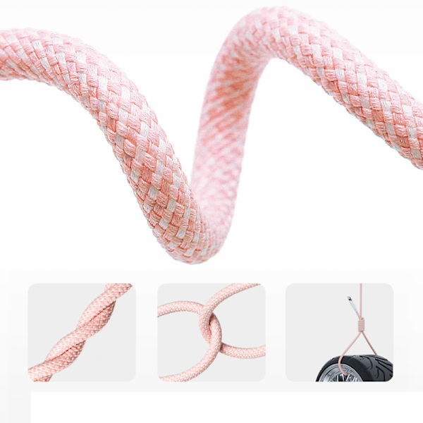 2-pack USB-A till USB-C-kabel Rosa L