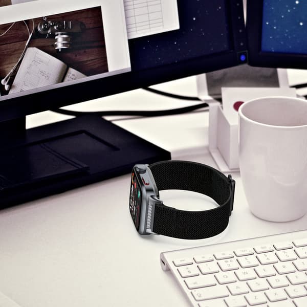 Huawei Watch D2 Nylon Elastiskt Band: Justerbar & Vävd Rem Black Black