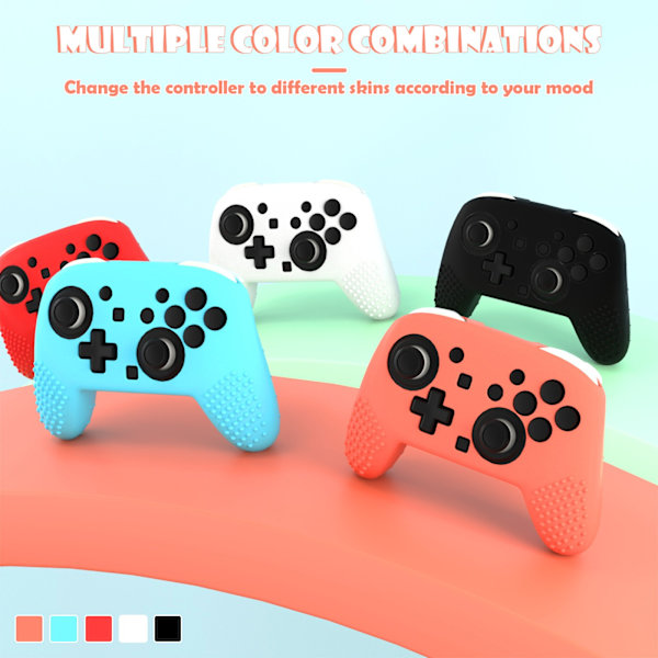 Silikonskyddsfodral kompatibelt med Switch 2 Pro Controller - 2-pack: Förbättrat grepp och skydd Pink Pink
