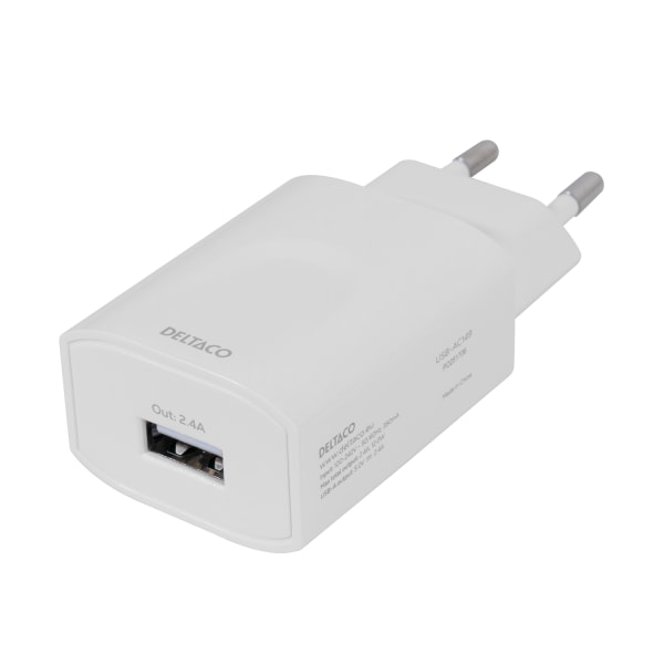 Wall charger 100240 V 5 V 2.4 A 1xUSBA retail pack white