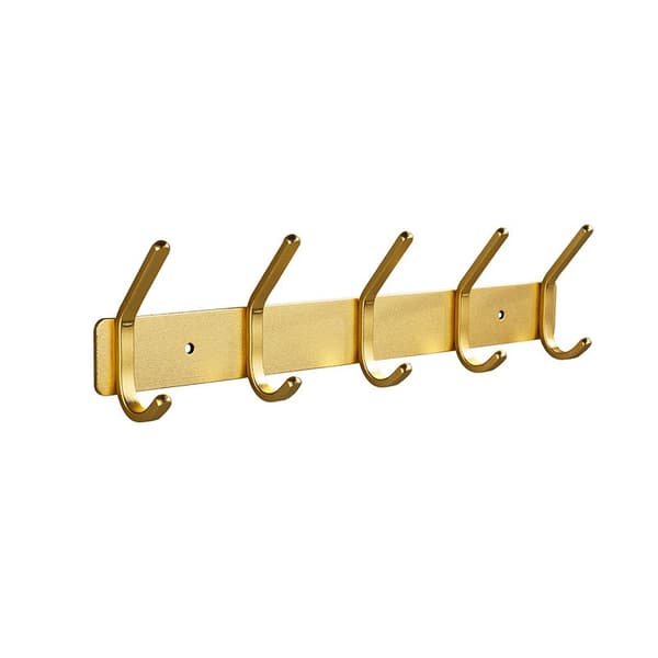 Dørkrog - 5 kroge (uden søm/boring) Gold Gold