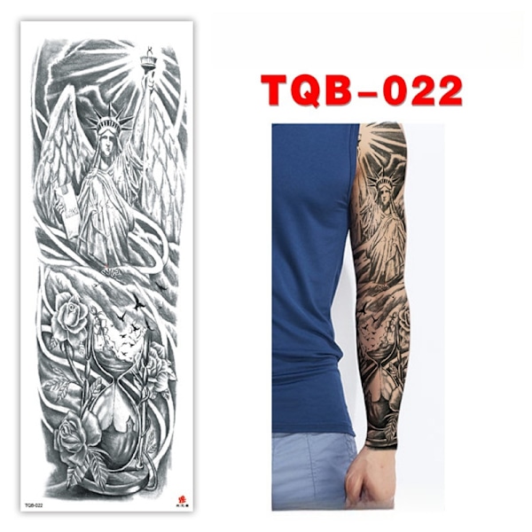 Tillfällig tatueringsdekal för hela armen 6