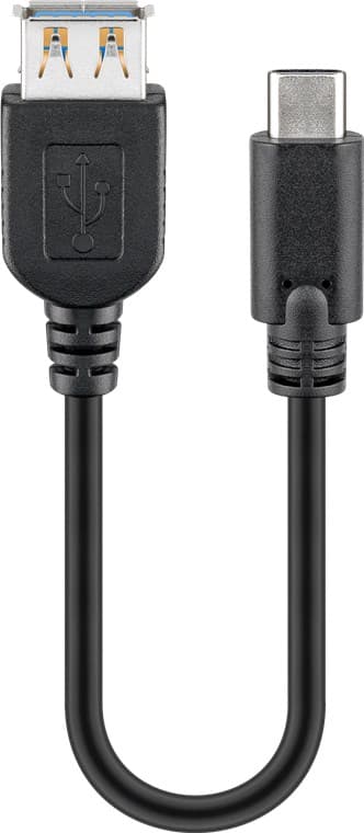 Synkroniser og oplad Super Speed ​​USB-C™ til USB A 3.0 forlængerkabel