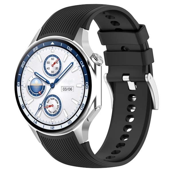 Silikone urrem til Oppo Watch X2, Oneplus Watch3 Sort