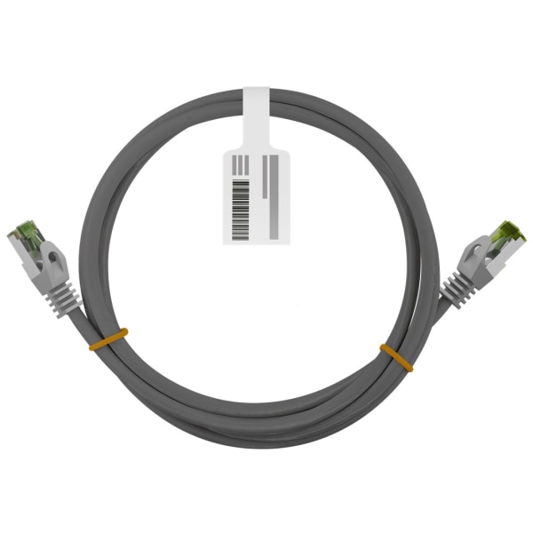 RJ45 patchkabel med CAT 8.1 S/FTP råkabel, AWG 26, grå