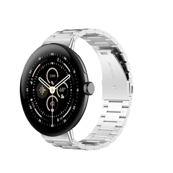 Google Pixel Watch 2,3 mm rem i rustfrit stål Sort