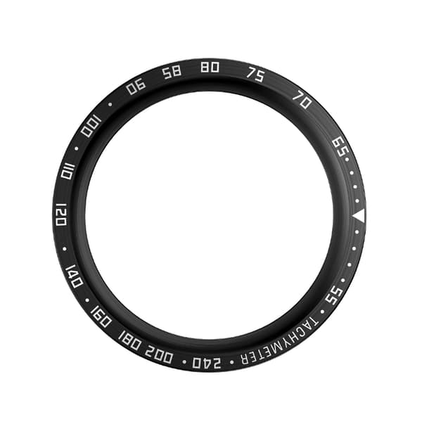 Sort ramme med hvide markeringer til Galaxy Watch 5 Pro