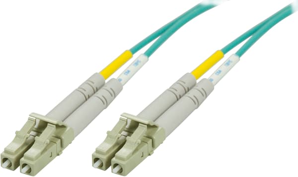OM3 Fiber cable, LC - LC, duplex, multimode, 50/125, 100m