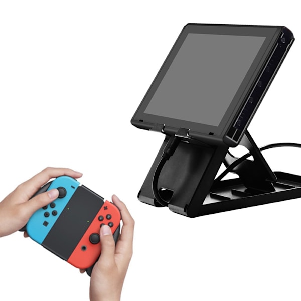 Snyggt svart stativ för Nintendo Switch och OLED-modeller