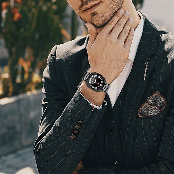Iron Man kellohihna Samsung Galaxy Watch Ultra 47MM:lle Musta
