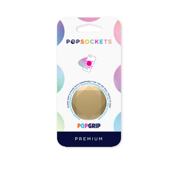 POPSOCKETS Metallic Diamond Medallion Gold Avtagbart Grip med St