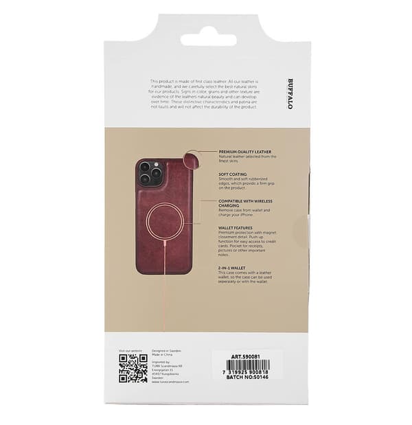 Mobilfodral 2-i-1 3 Kortfack Brun - iPhone 14 Plus
